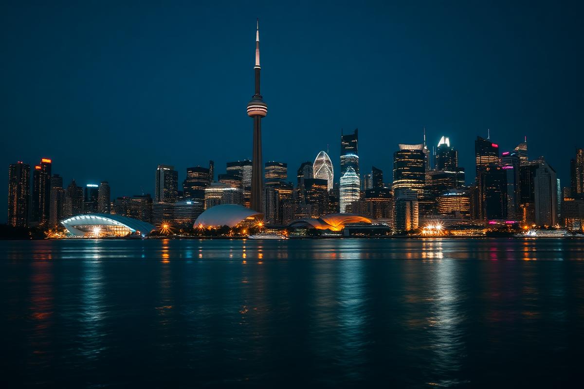 Toronto skyline at night
