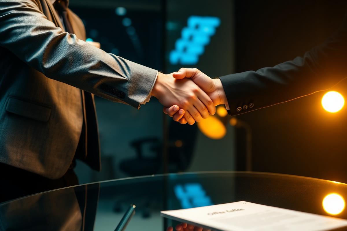 Offer letter handshake at THE ROYAL GOLDENWINGS GROUP